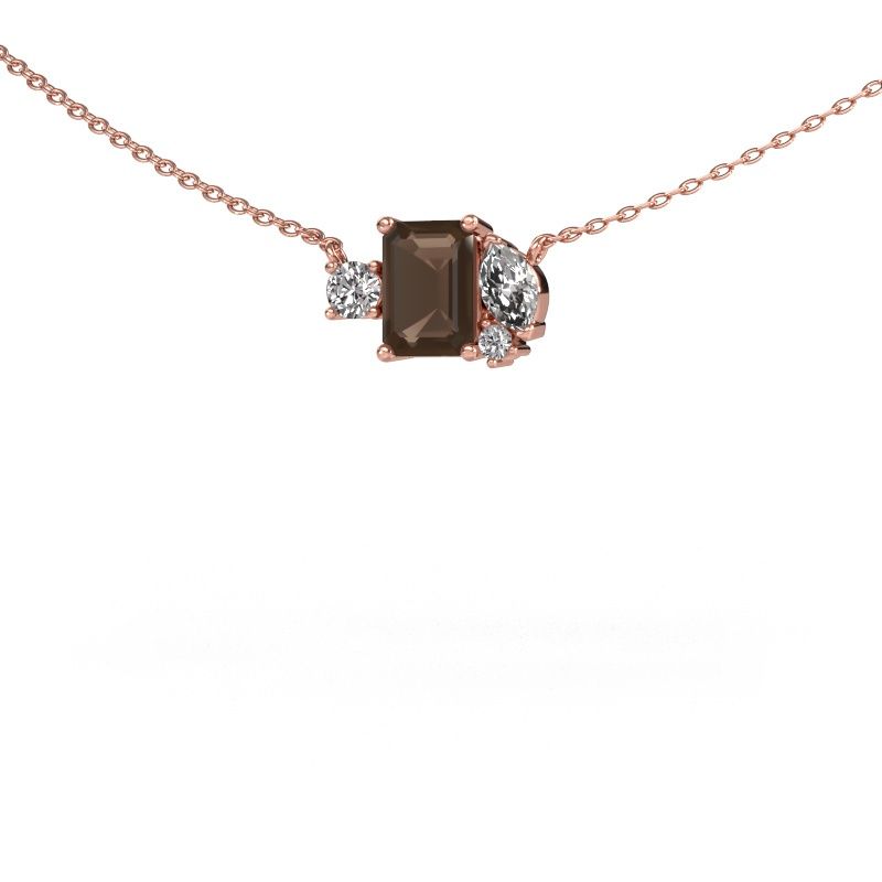 Pendant Frauke EME 585 rose gold smokey quartz 7x5 mm