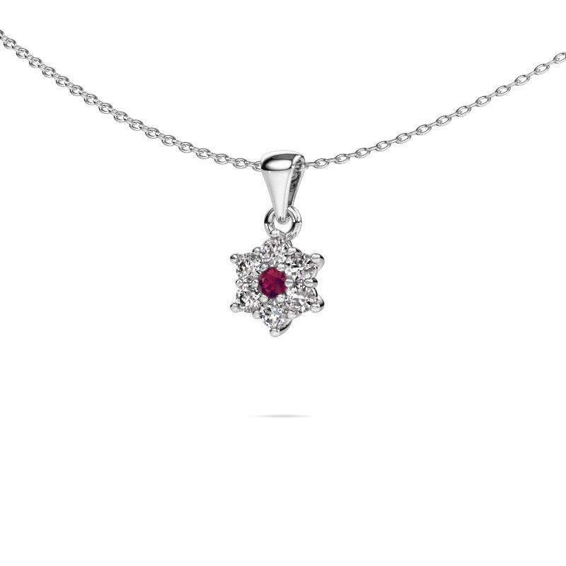 Anhänger Chantal 950 Platin Rhodolit 2.4 mm
