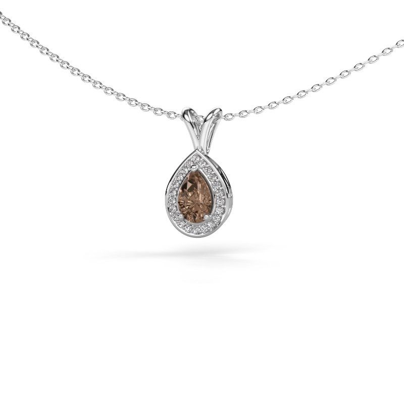 Pendentif Ginger 585 or blanc diamant brun 0.76 crt
