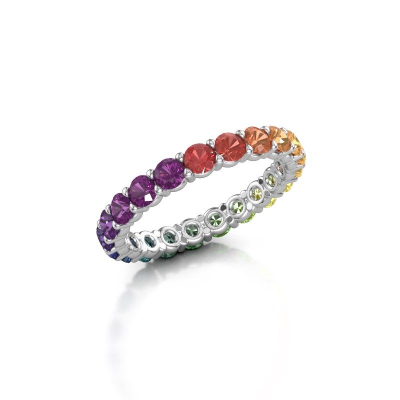 Bild von Ring heddy rnd 2.9<br/>950 Platin<br/>rainbow saphir 1 2.9 mm