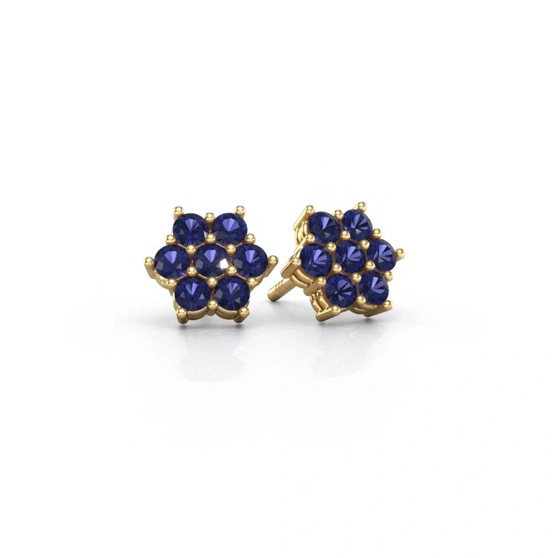 Clous d'oreilles Bonita 585 or jaune saphir 2.4 mm