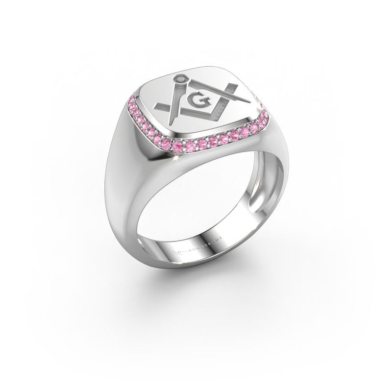 Herrenring Johan 1 950 Platin Pink Saphir 1.2 mm