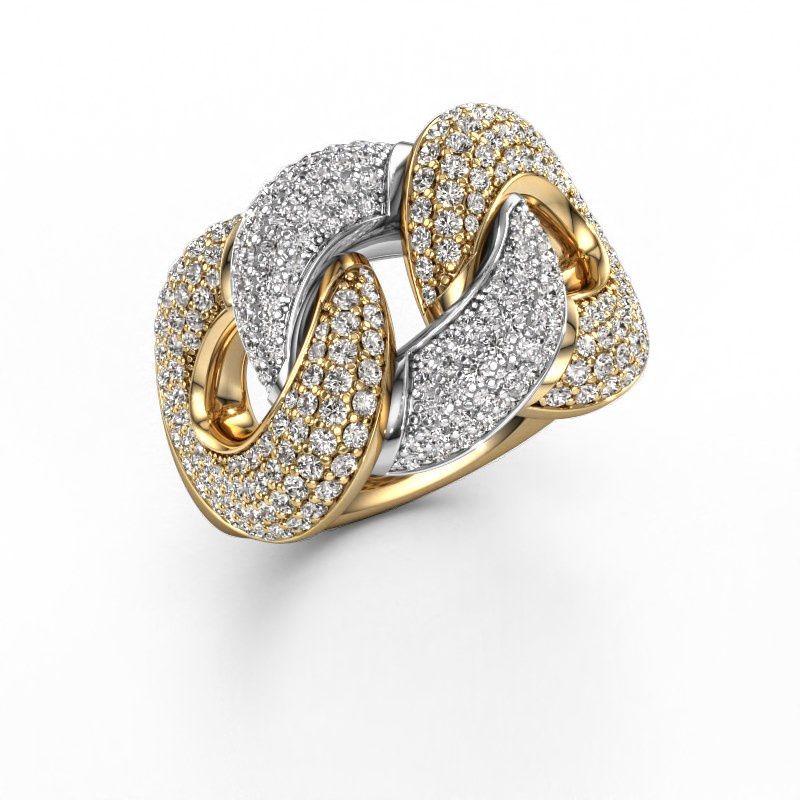 Afbeelding van Ring Kylie 3 15mm 585 goud lab-grown diamant 1.682 crt