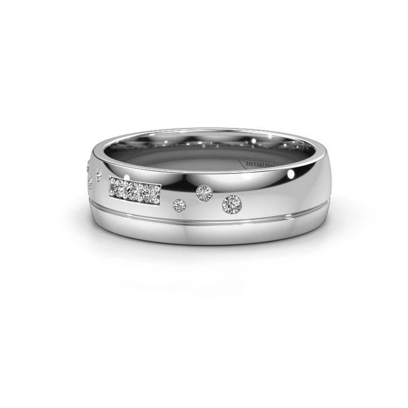 Afbeelding van Trouwring WH0310L26AP<br/>950 platina ±6x1.7 mm<br/>Zirkonia