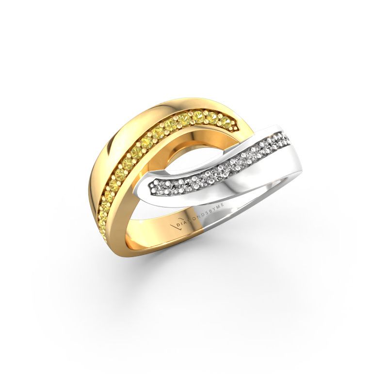 Bague Sharita 585 or jaune saphir jaune 1.2 mm