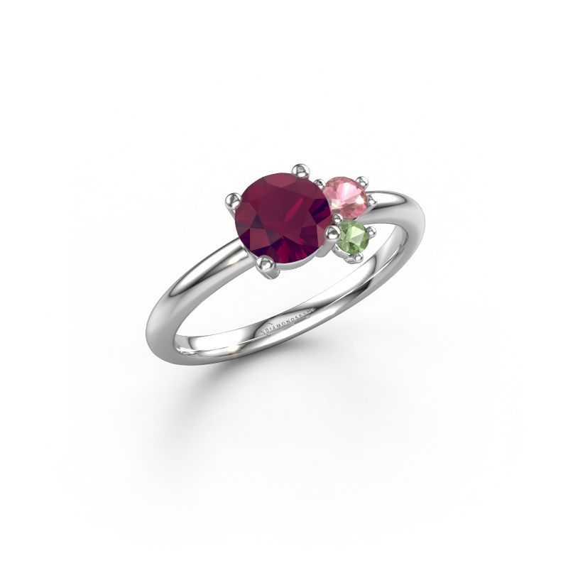 Ring Anouk 585 witgoud rhodoliet 6 mm