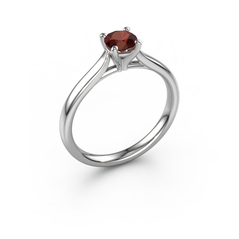 Engagement ring Mignon RND 1 585 white gold garnet 5 mm