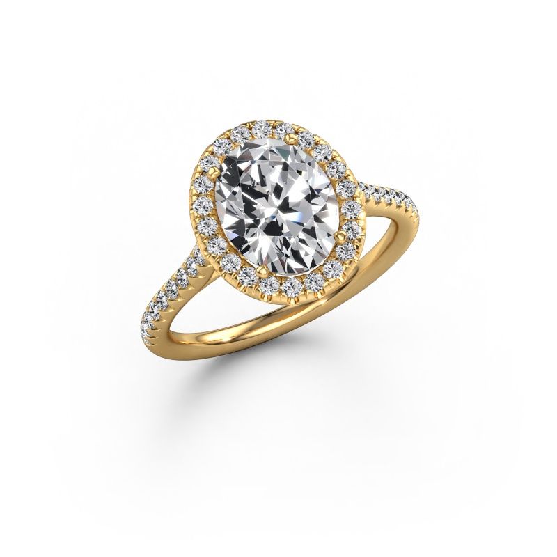 Engagement ring Seline ovl 2 585 gold lab grown diamond 2.20 crt