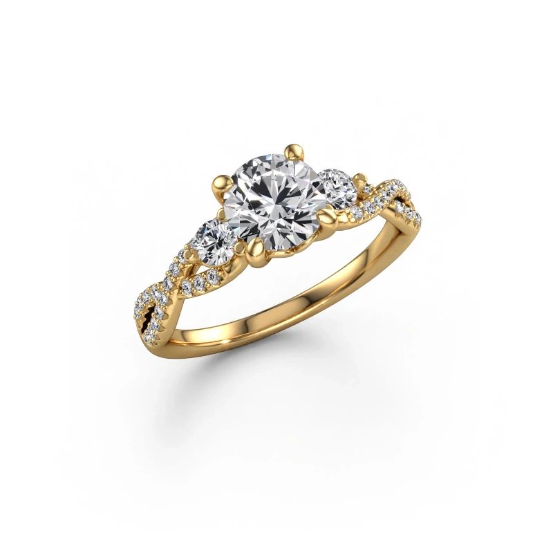 Engagement ring Marilou RND 585 gold lab-grown diamond 1.360 crt