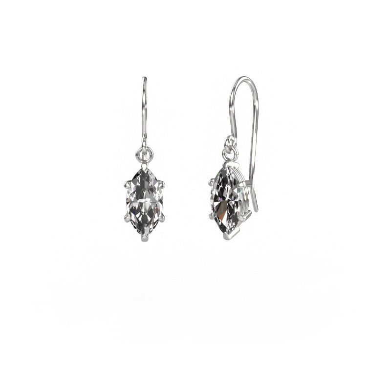 Drop earrings Laurie MRQ 1 585 white gold diamond 2.50 crt