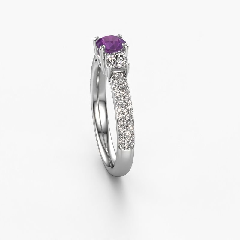 Image of Engagement Ring Marielle Rnd<br/>950 platinum<br/>Amethyst 5 mm