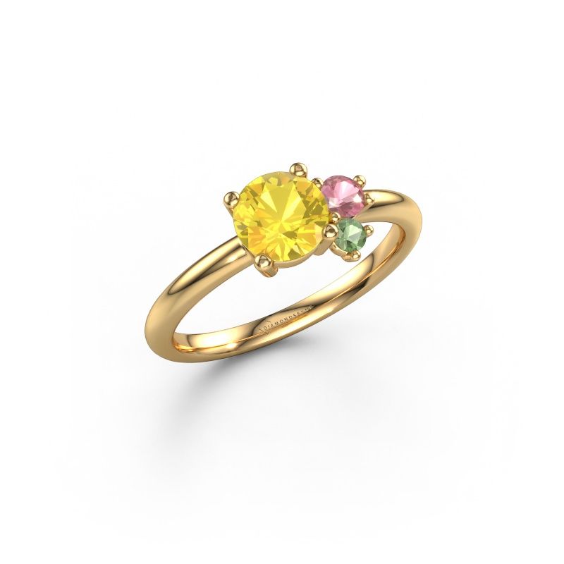 Ring Anouk 585 gold yellow sapphire 6 mm