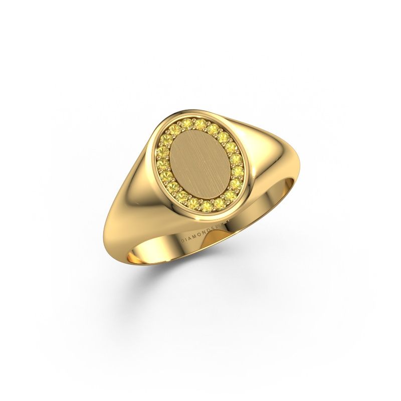 Signet ring Rosy Oval 1 585 gold yellow sapphire 1.2 mm