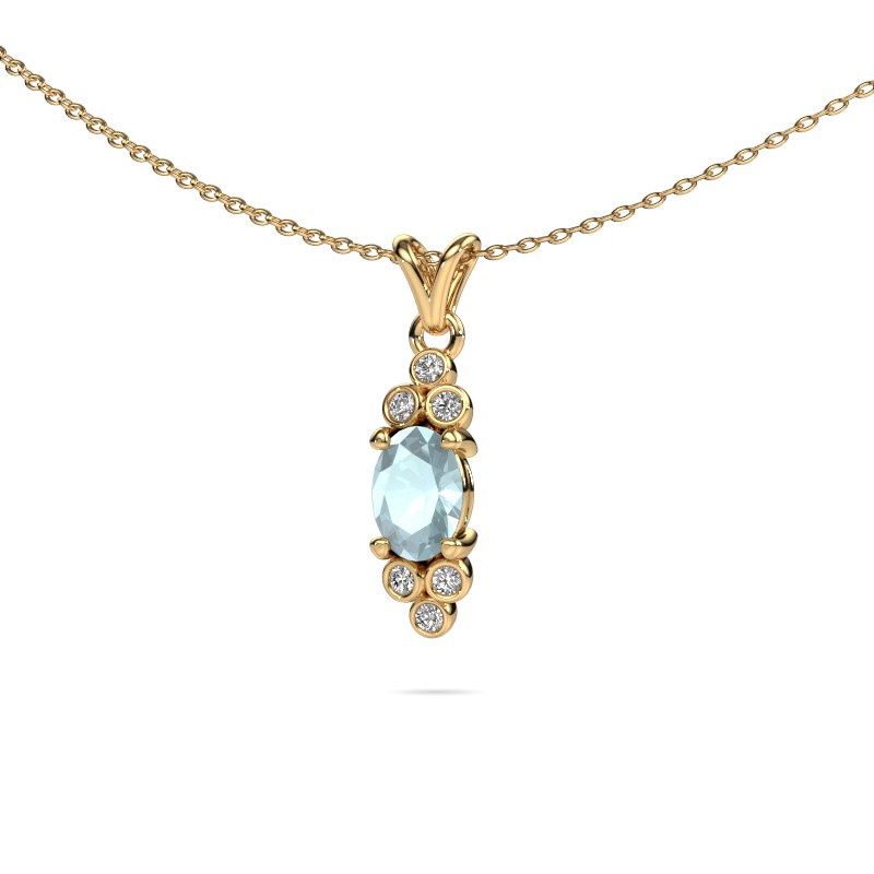 Anhänger Lucy 2 585 Gold Aquamarin 7x5 mm