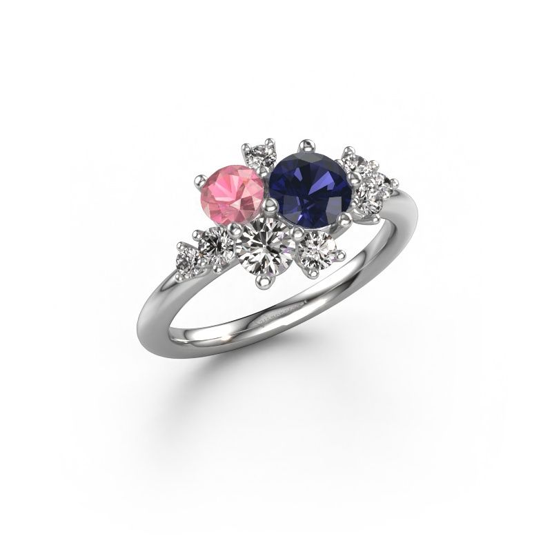 Ring Veronica 585 white gold sapphire 5.4 mm