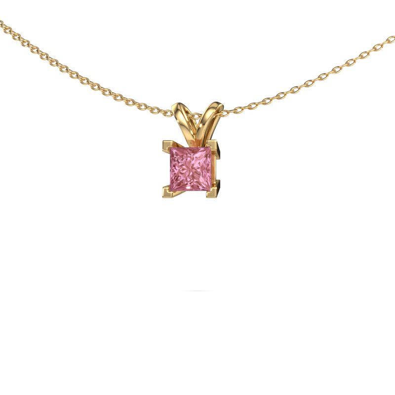 Pendant Ariane 585 gold pink lab grown diamond 5 mm