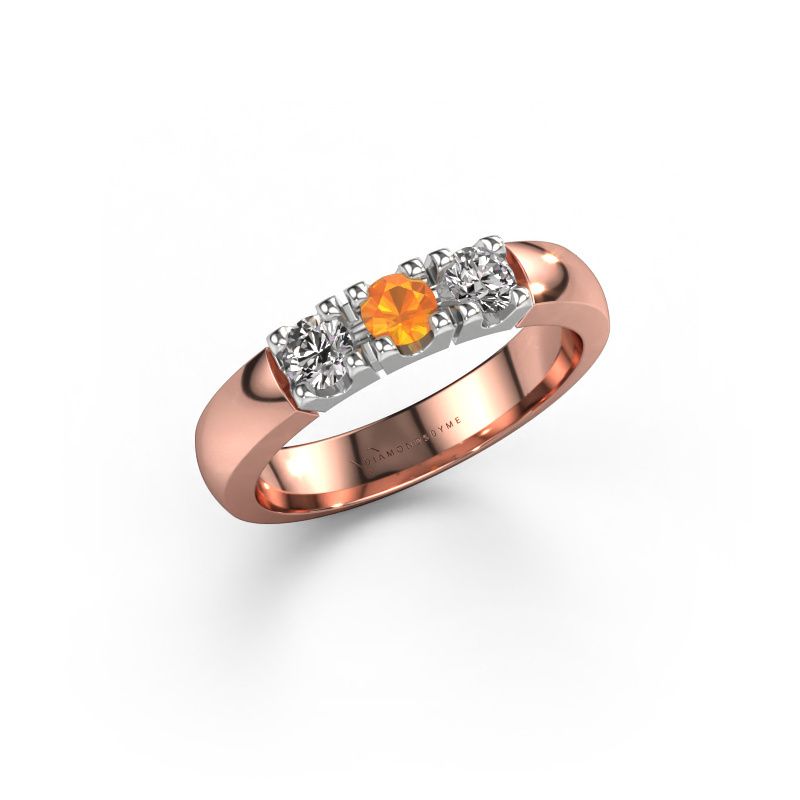 Bague Rianne 3 585 or rose citrine 3.4 mm