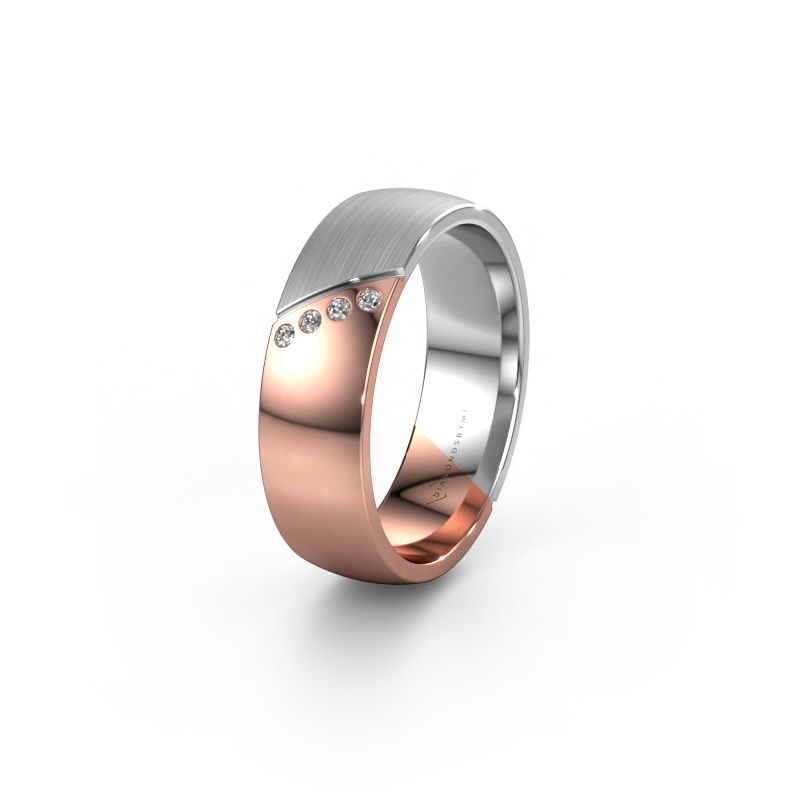 Alliance WH1201L26SAPM 585 or rose diamant synthétique ±6x1.7 mm
