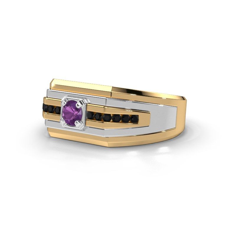 Image de Bague pour homme Oliver<br/>585 or jaune<br/>Améthyste 4 mm