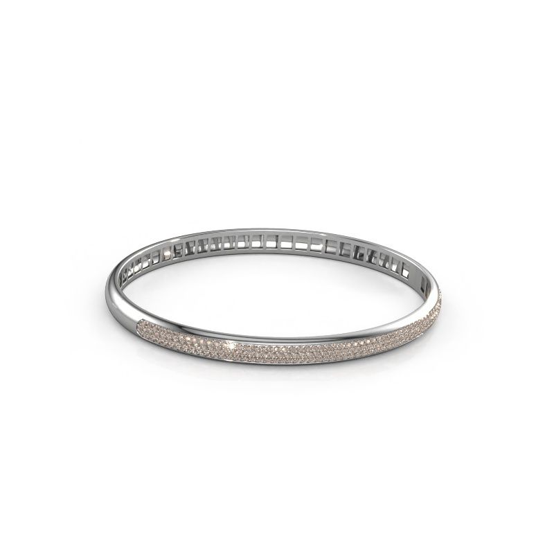 Bracelet Emely 5mm 585 or blanc diamant brun 1.178 crt