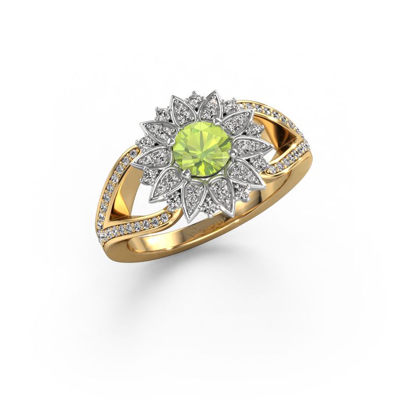 Ring Chasidy 2 585 Gold Peridot 5 mm