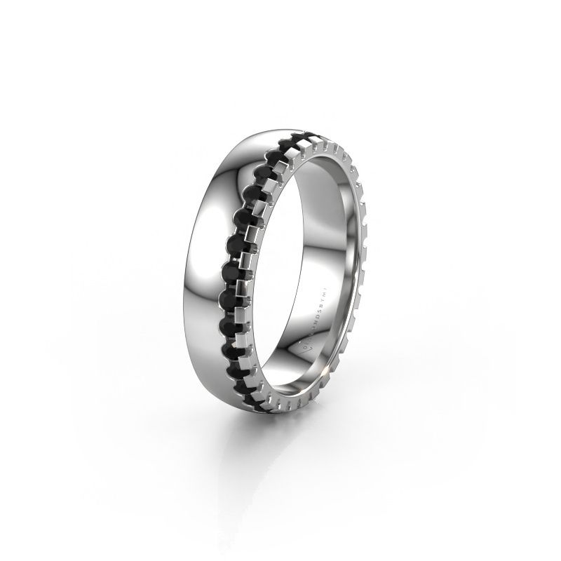 Ehering WH6122L25B 585 Weißgold Schwarz Diamant ±5x2 mm