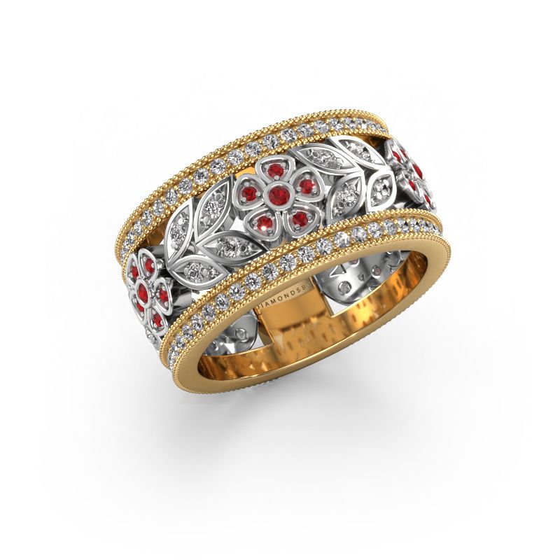 Ring Elanor 585 gold ruby 1 mm