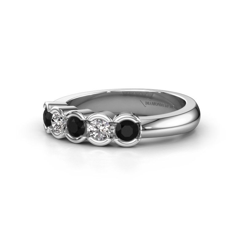 Afbeelding van Ring Lotte 5 950 platina zwarte diamant 0.56 crt