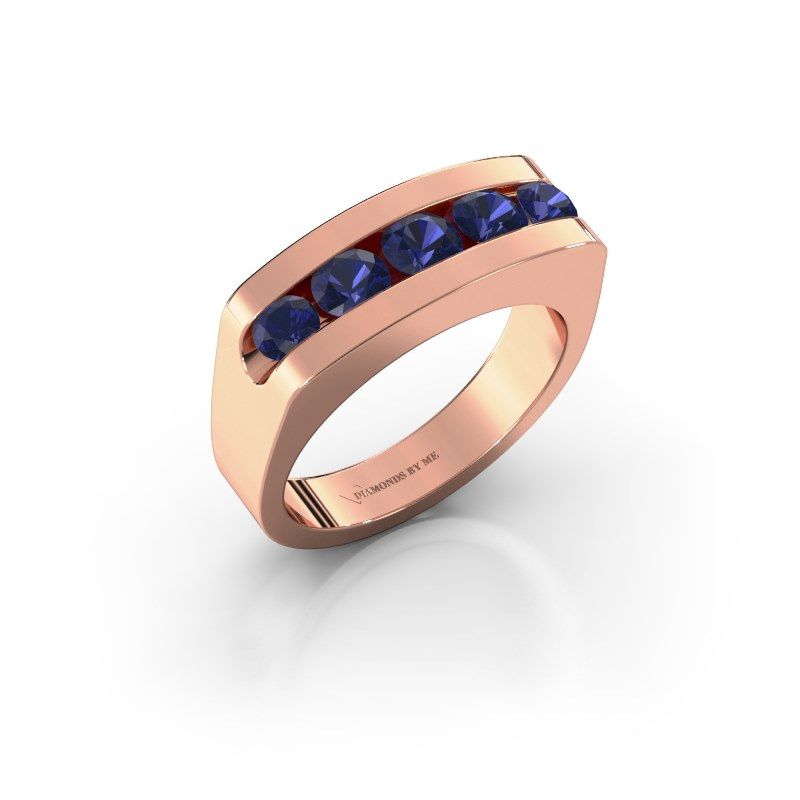 Image of Men's ring Richard<br/>585 rose gold<br/>Sapphire 4 mm