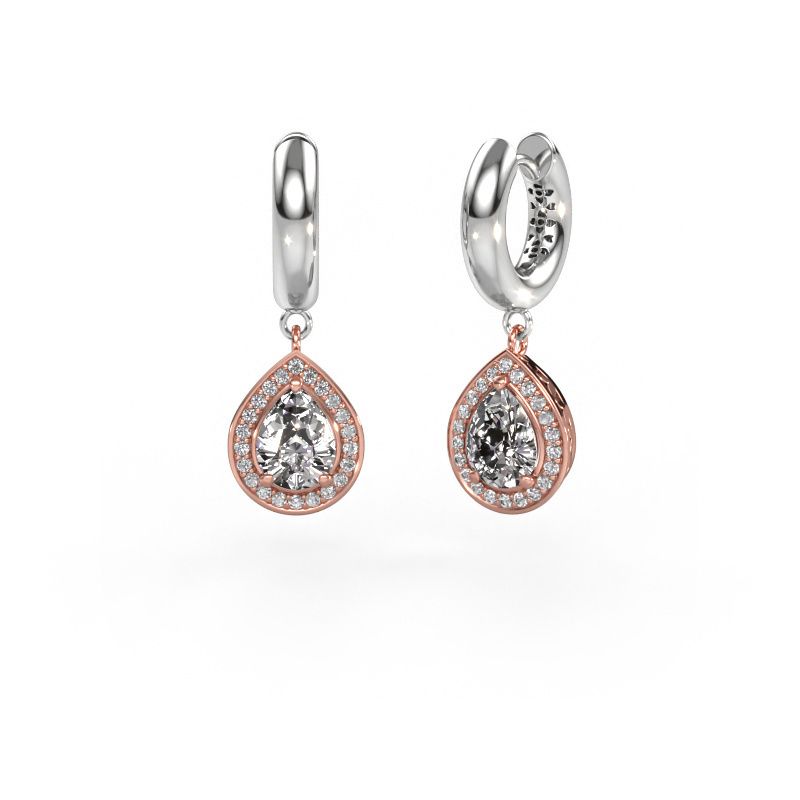 Drop earrings Barbar 1 585 rose gold lab grown diamond 1.52 crt
