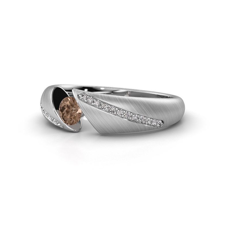 Image of Ring Hojalien 2<br/>585 white gold<br/>Brown diamond 0.37 crt