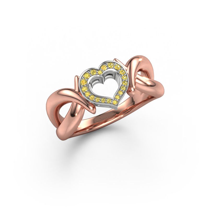 Ring Earlie 1 585 rose gold yellow sapphire 1.1 mm