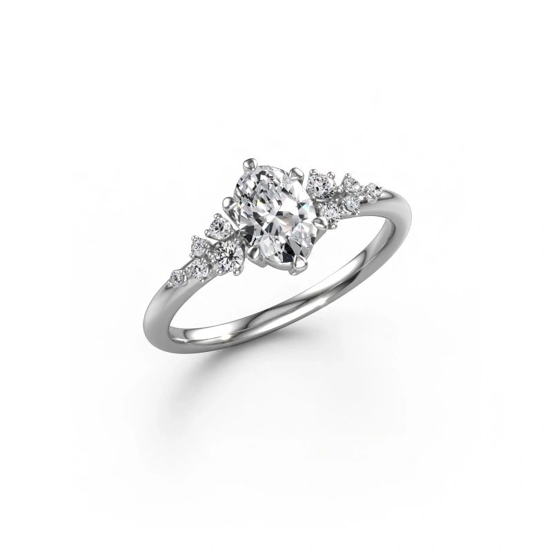Engagement ring Royce OVL 950 platinum diamond 0.70 crt