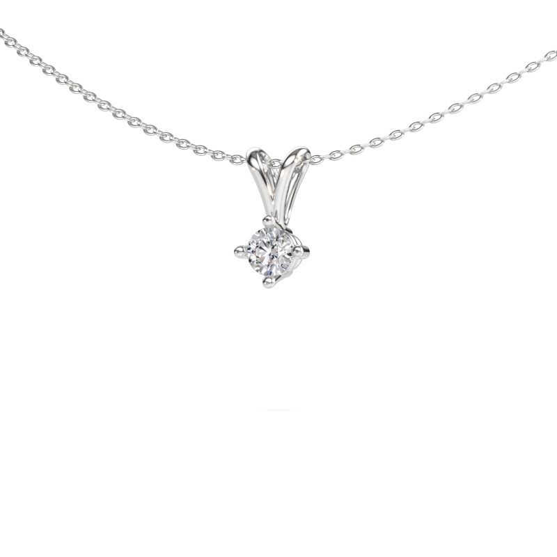 Pendant Jannette 585 white gold lab grown diamond 0.25 crt