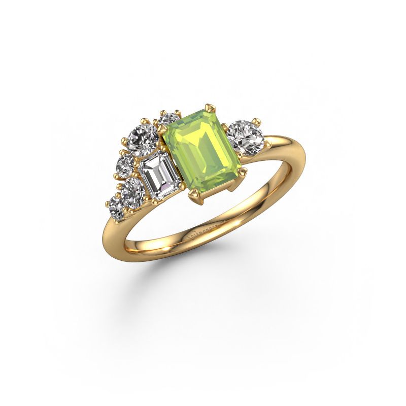 Anillo Sabina 585 oro peridoto 7x5 mm