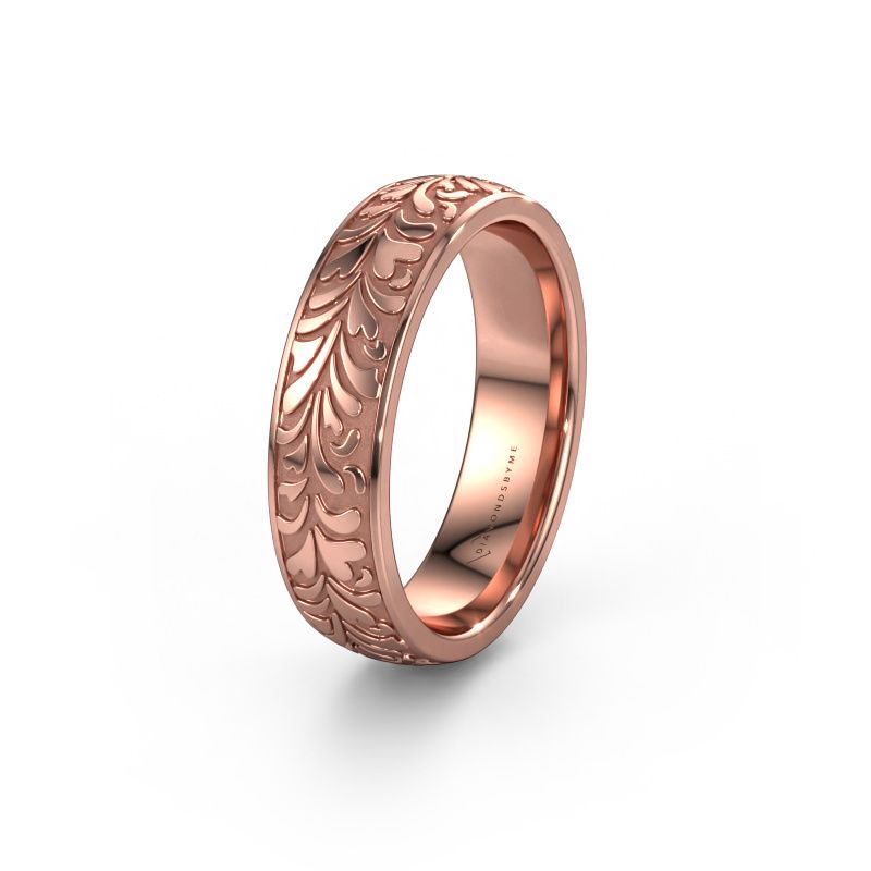 Trouwring WH2074M26D 585 rosé goud ±6x2.4 mm