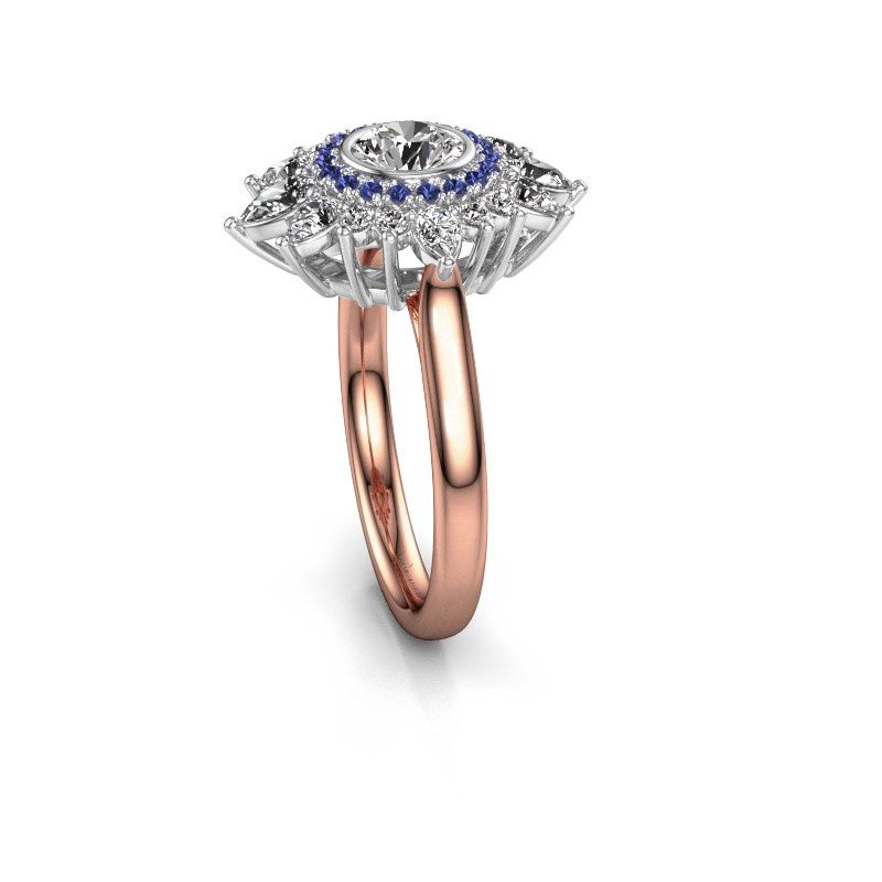 Image of Engagement ring Tianna 585 rose gold diamond 1.736 crt