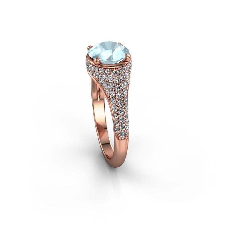 Bild von Verlobungsring lovella<br/>585 Roségold<br/>Aquamarin 7 mm
