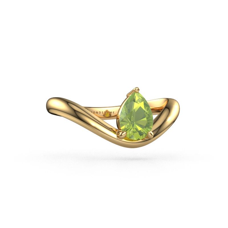 Verlobungsring Femke PER 585 Gold Peridot 7x5 mm