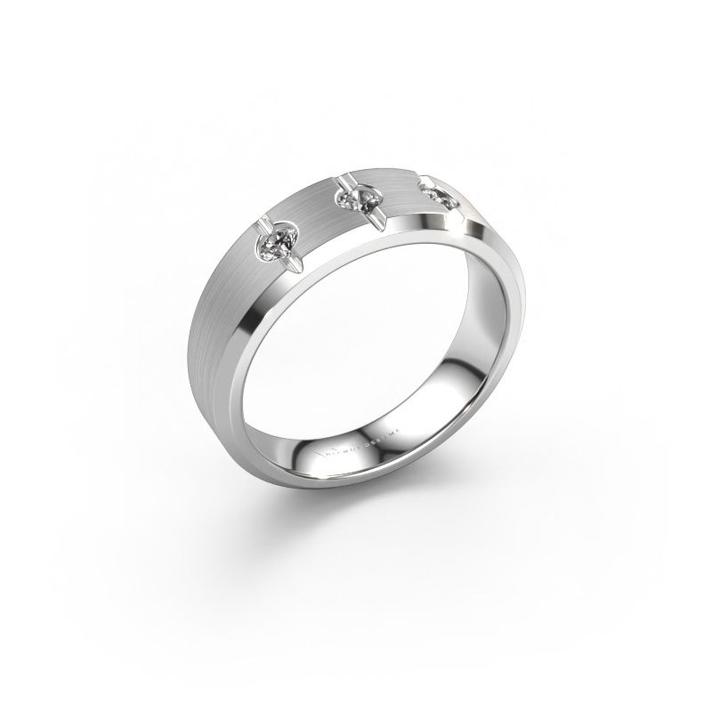 Herrenring Remco 585 Weißgold Zirkonia 2.7 mm