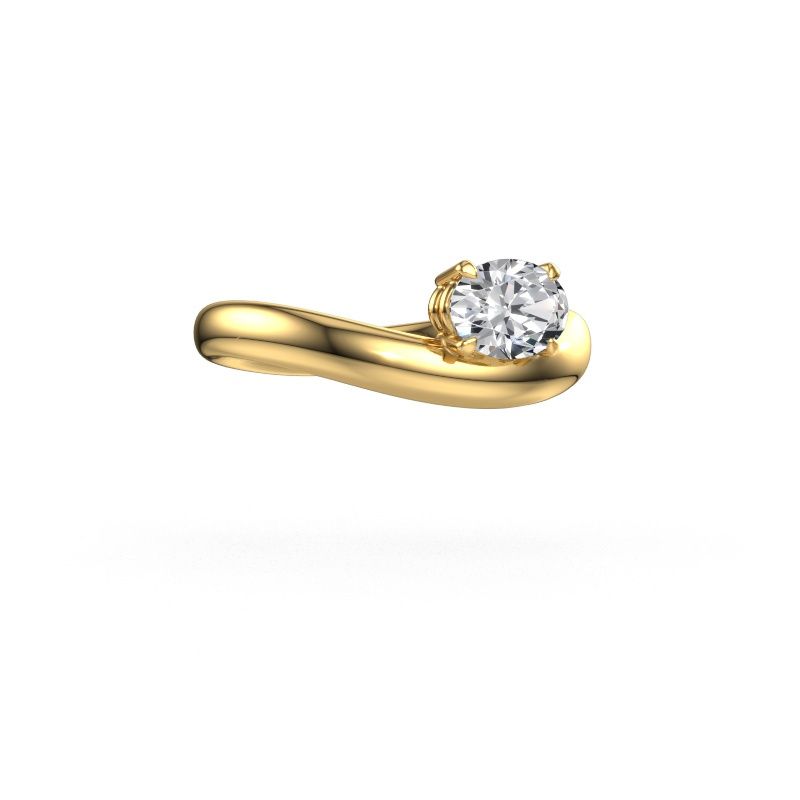 Engagement ring Floor OVL 585 gold diamond 0.70 crt