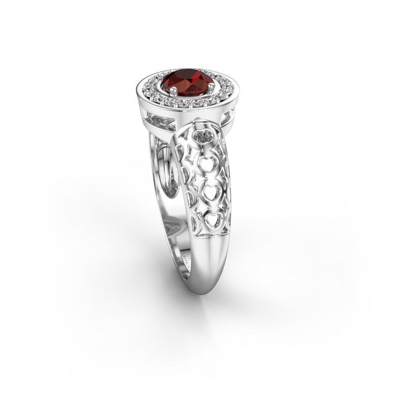 Afbeelding van Ring Katalina<br/>585 witgoud<br/>Granaat 5 mm