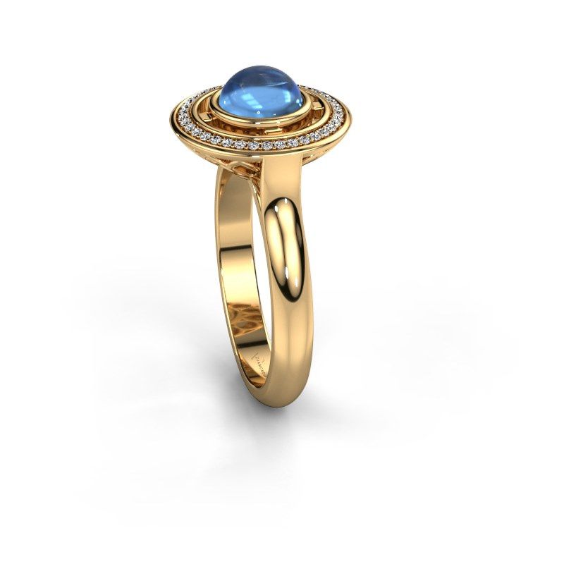 Afbeelding van Ring Salima<br/>585 goud<br/>Blauw topaas 6 mm