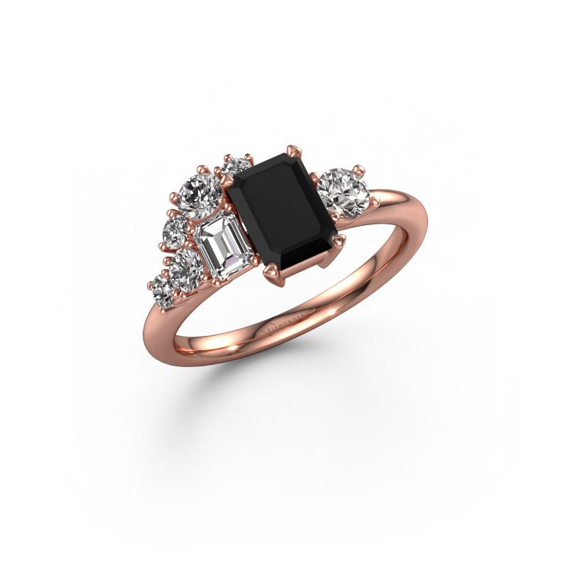Ring Sabina 585 Roségold Schwarz Diamant 2.090 crt