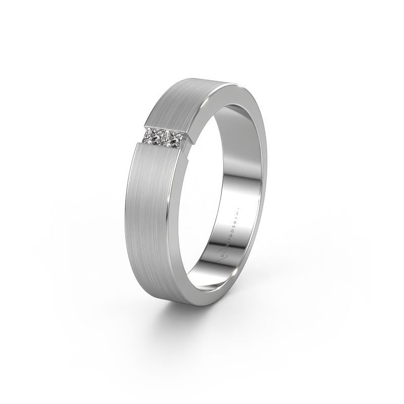 Wedding ring WH2136M15E 585 white gold diamond ±5x2.4 mm