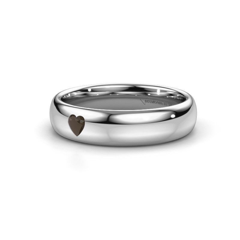 Image of Friendship ring WH0101L35BPHRT<br/>950 platinum ±5x2 mm<br/>Smokey quartz