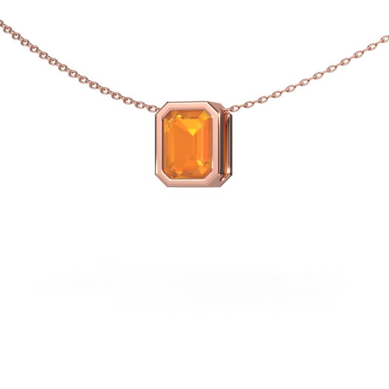 Hanger Lavon EME 585 rosé goud citrien 8x6 mm