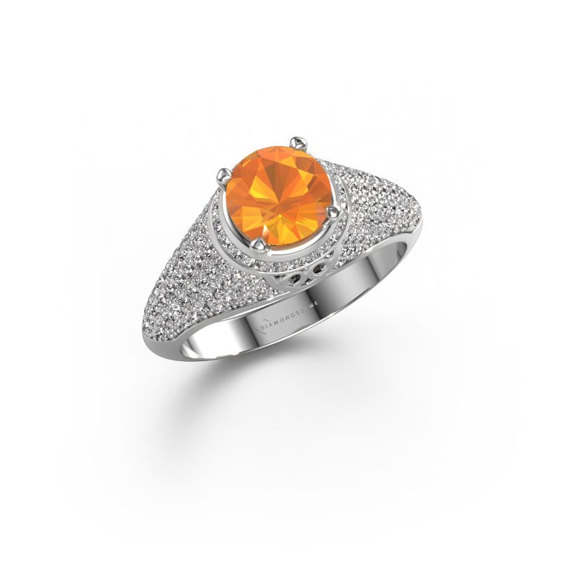 Ring Sharee 950 platinum citrin 6.5 mm