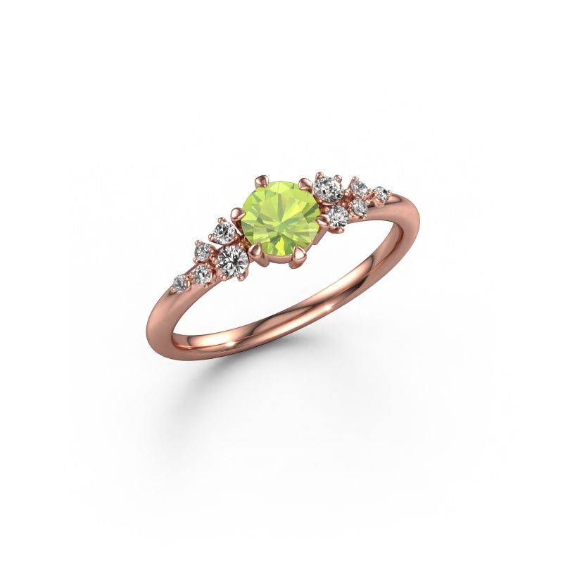 Engagement ring Royce RND 585 rose gold peridot 5 mm