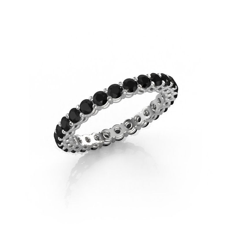 Vorsteckring Michelle full 2.4 585 Weißgold Schwarz Diamant 1.716 crt